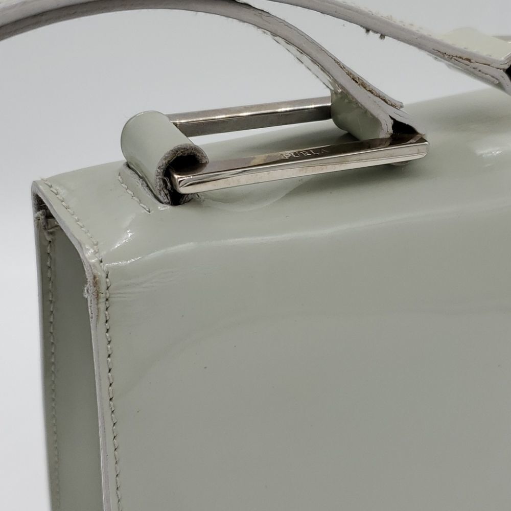 Furla Italian Gray Shoulder Bag Flap Over Small - Picture 10 of 10